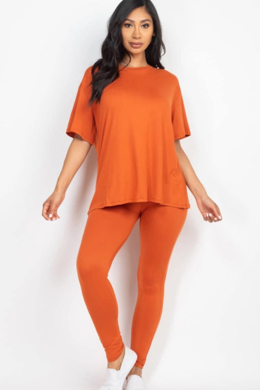 Buttery-Soft Tunic Top & High-Waisted Leggings Set