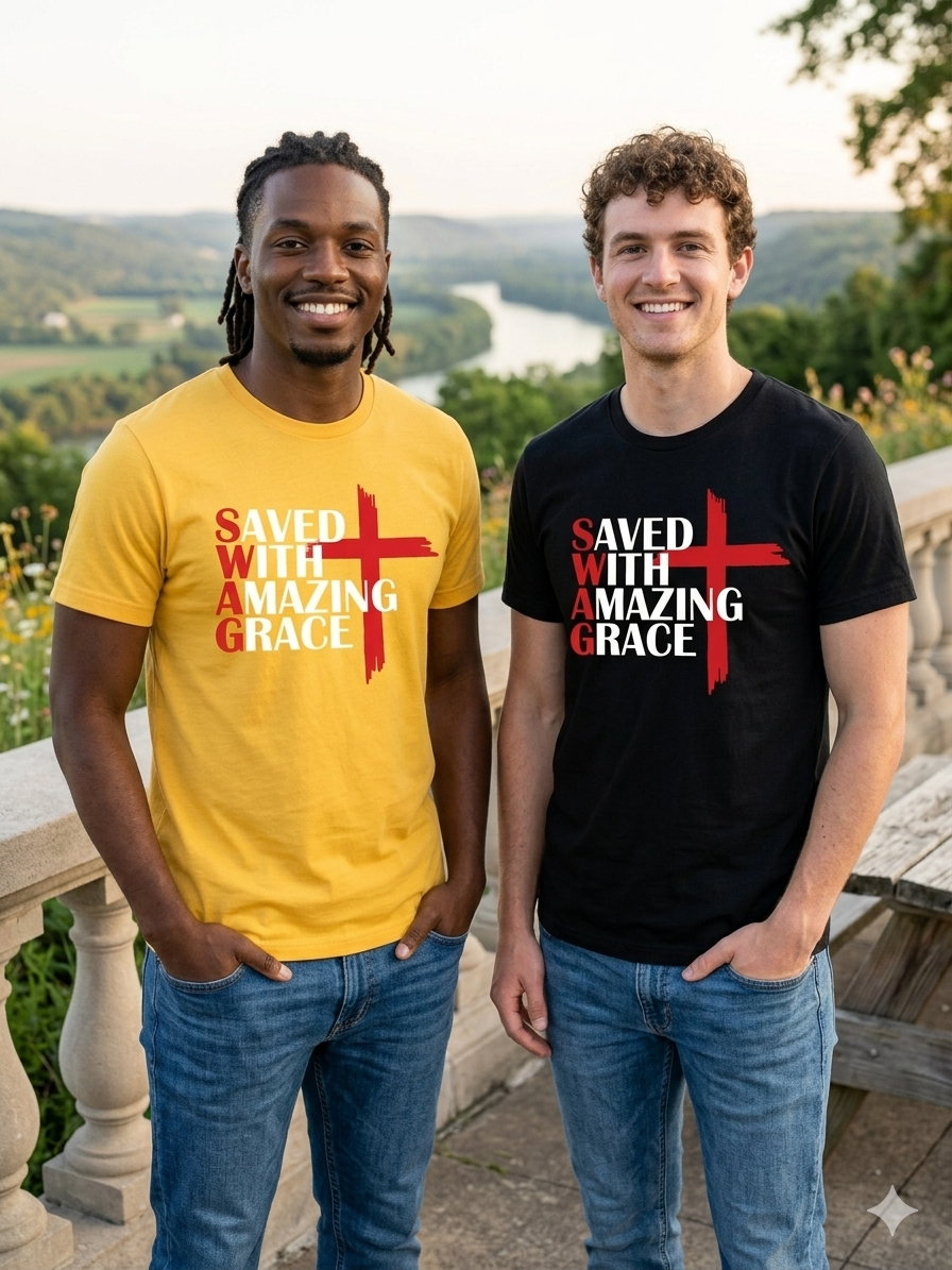SWAG: Saved With Amazing Grace Christian T-Shirt