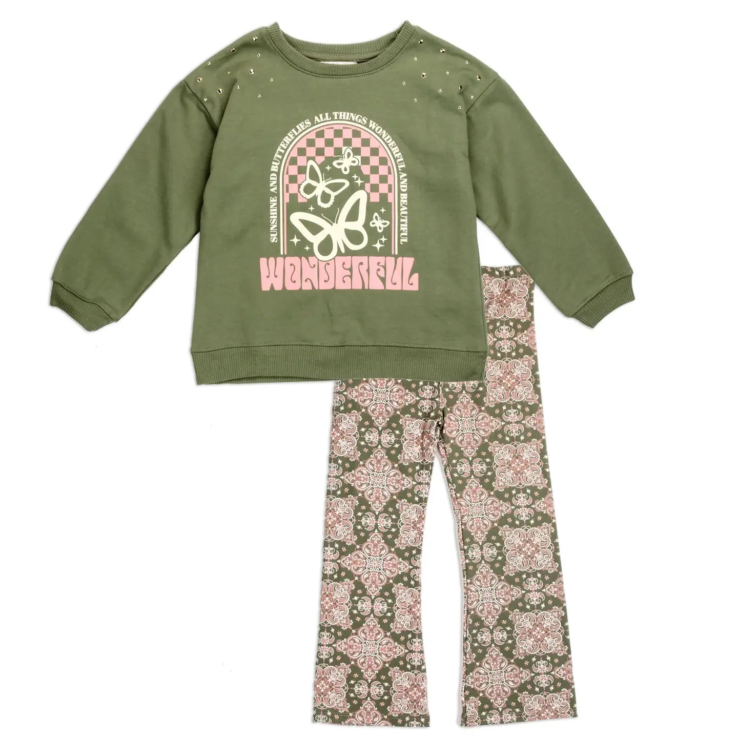 💚 Wonderful Girls' 2-Piece Fleece Set