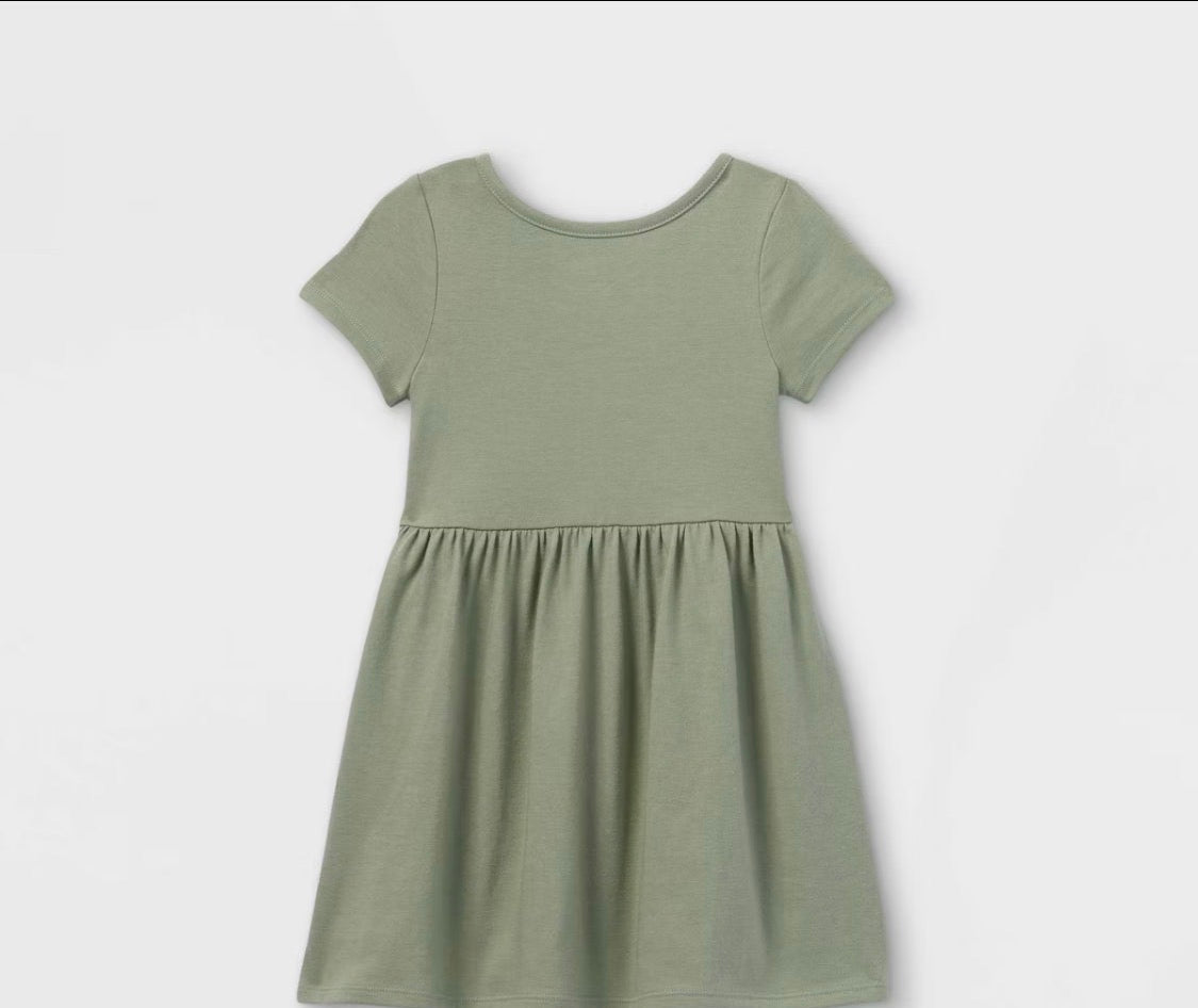 🌿 Cat & Jack Toddler Girl's Solid Knit Dress (Size 3T)