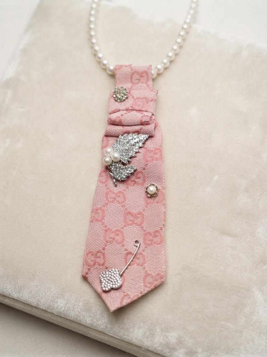 Handcrafted Luxury Pearl Necktie