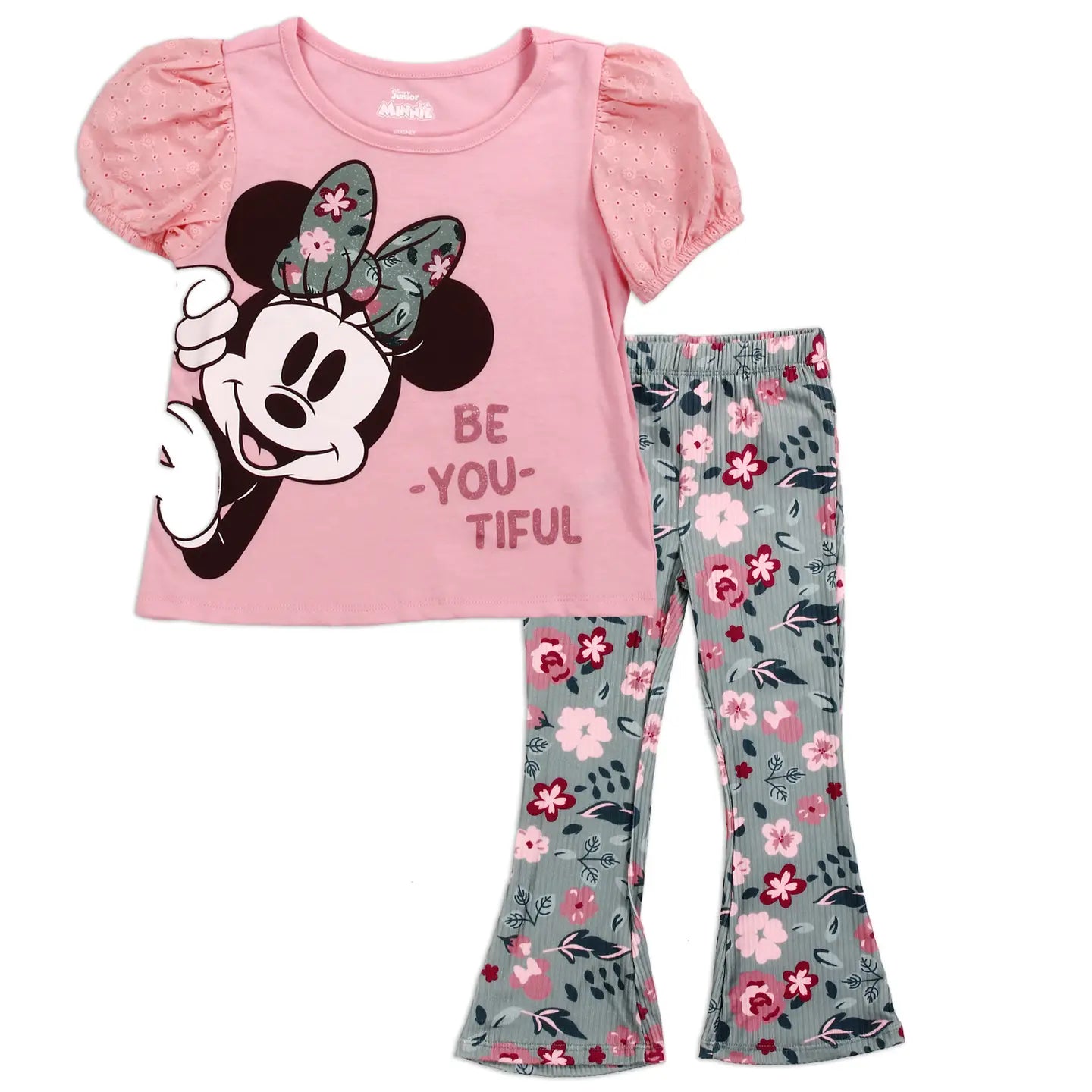 🎀 Minnie Mouse Girls' Toddler "Be-You-Tiful" 2-Piece Set i