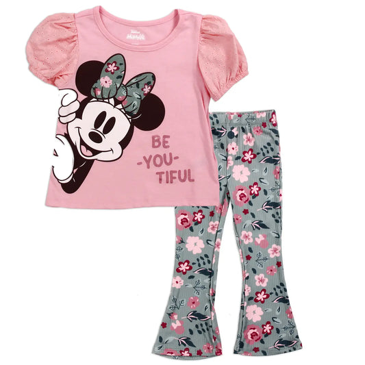 🎀 Minnie Mouse Girls' Toddler "Be-You-Tiful" 2-Piece Set i