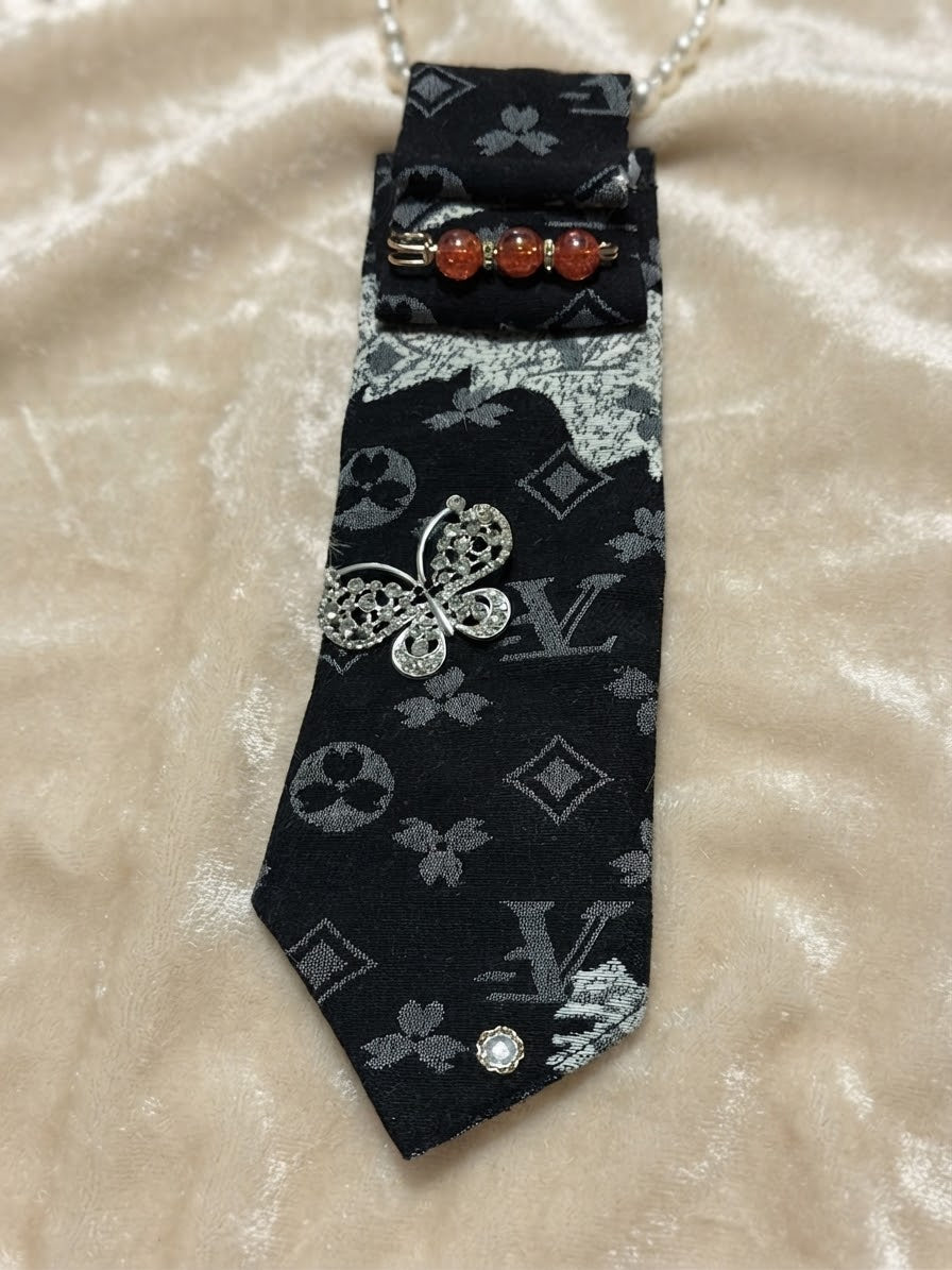 Handcrafted Luxury Pearl Necktie