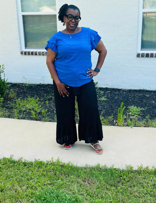 Ruffled Sleeve Top