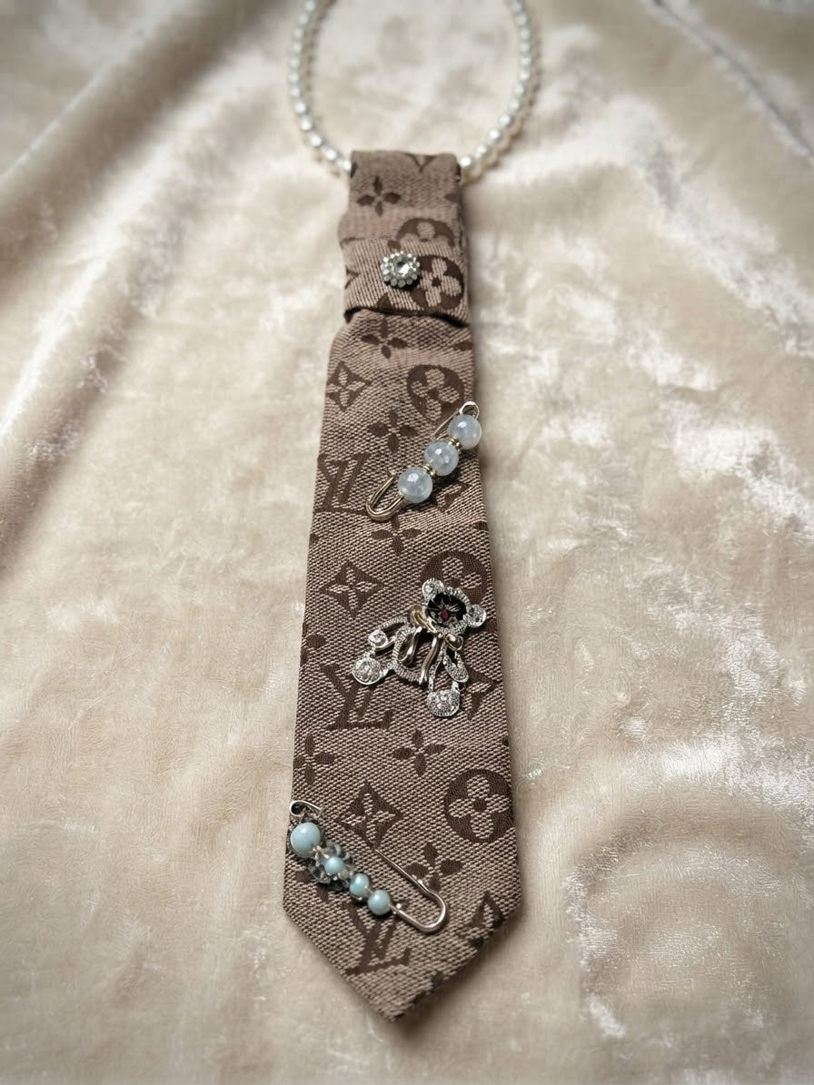 Handcrafted Luxury Pearl Necktie