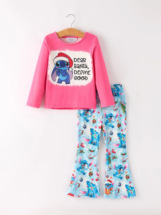 🎄 Disney Stitch Christmas 2PC Flared Set