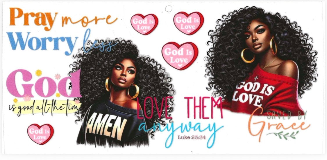 💕Football, Faith Based, Teacher, Cartoon, 16oz UVDTF Wraps