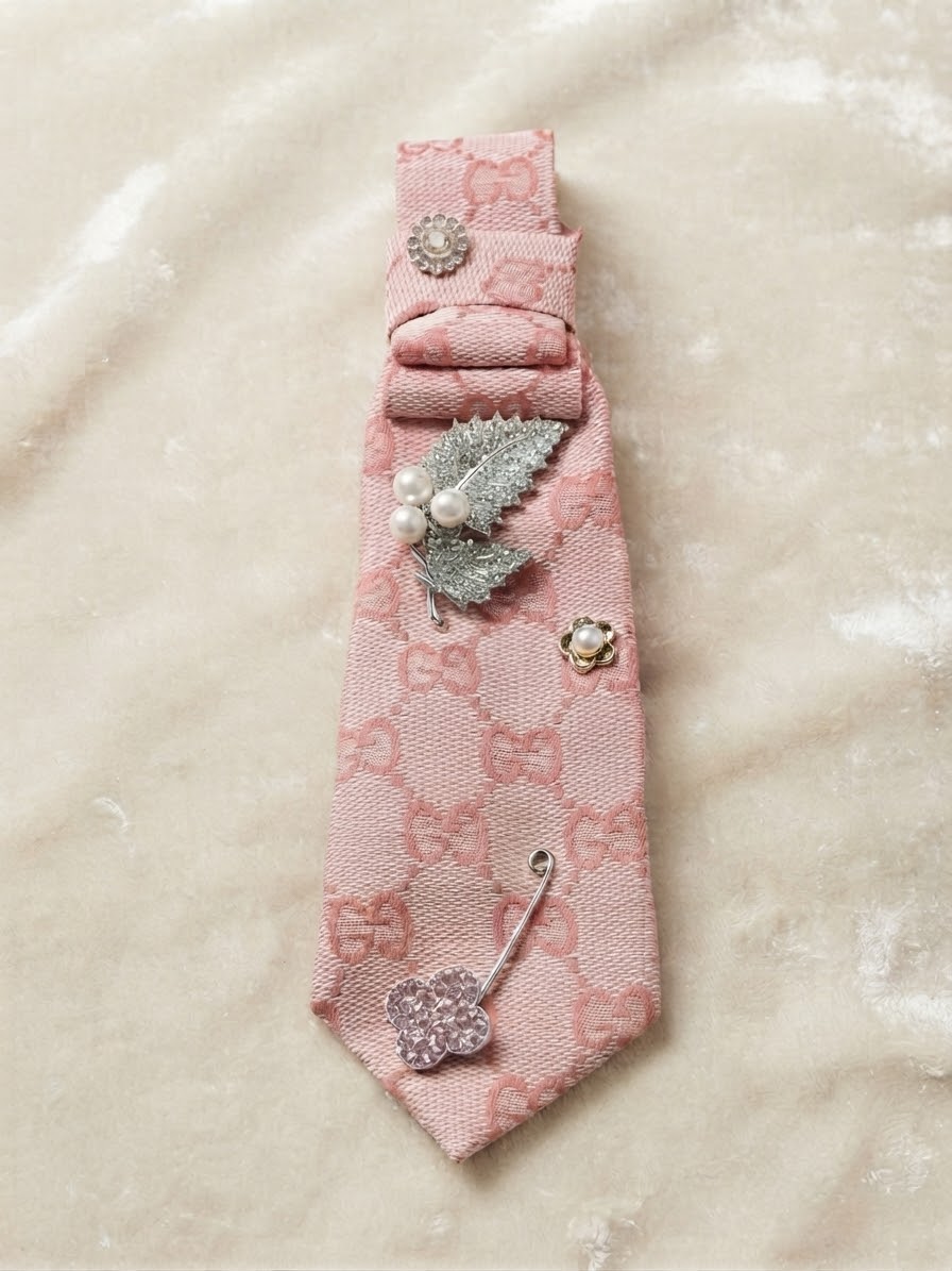Handcrafted Luxury Pearl Necktie
