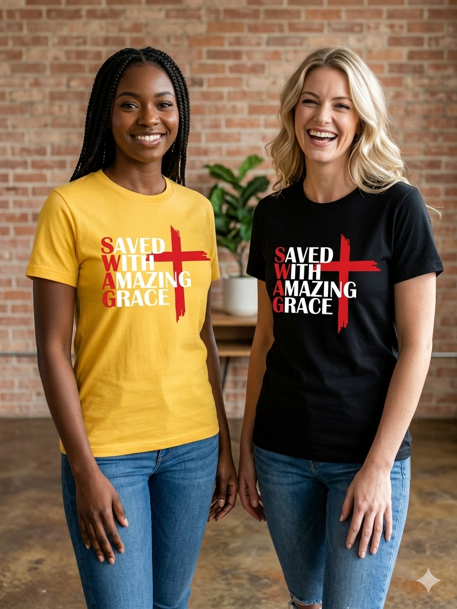 SWAG: Saved With Amazing Grace Christian T-Shirt