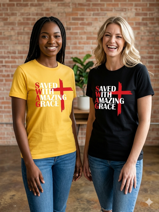 SWAG: Saved With Amazing Grace Christian T-Shirt