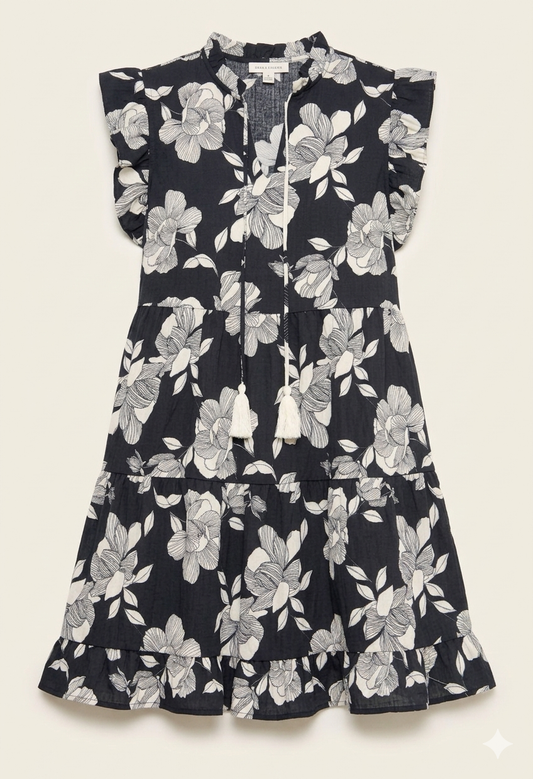Blooming Romance Tiered Mini Dress
