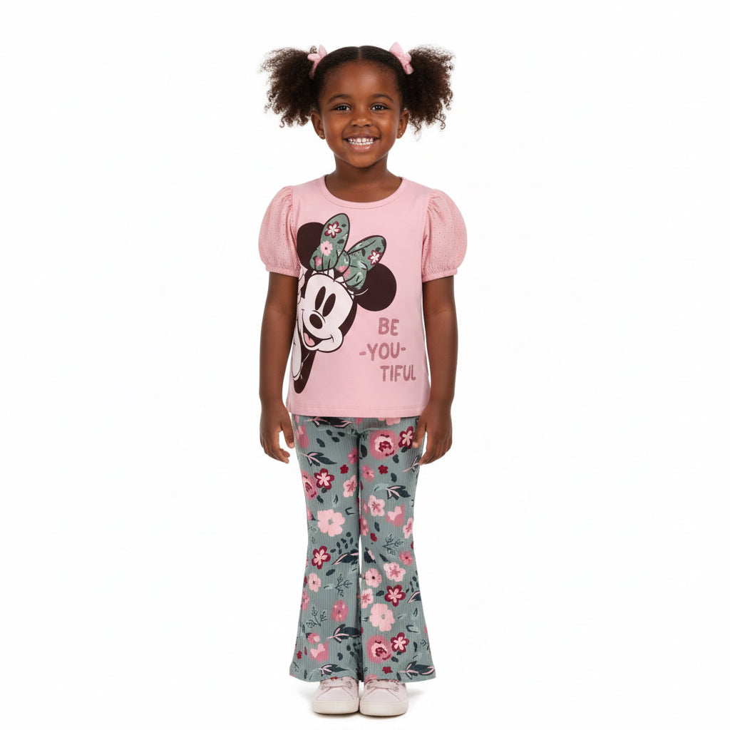 🎀 Minnie Mouse Girls' Toddler "Be-You-Tiful" 2-Piece Set i