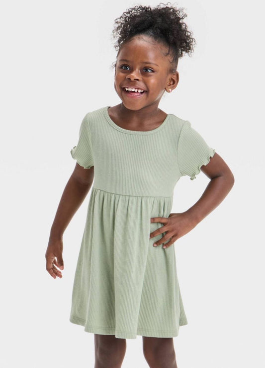 🌿 Cat & Jack Toddler Girl's Solid Knit Dress (Size 3T)