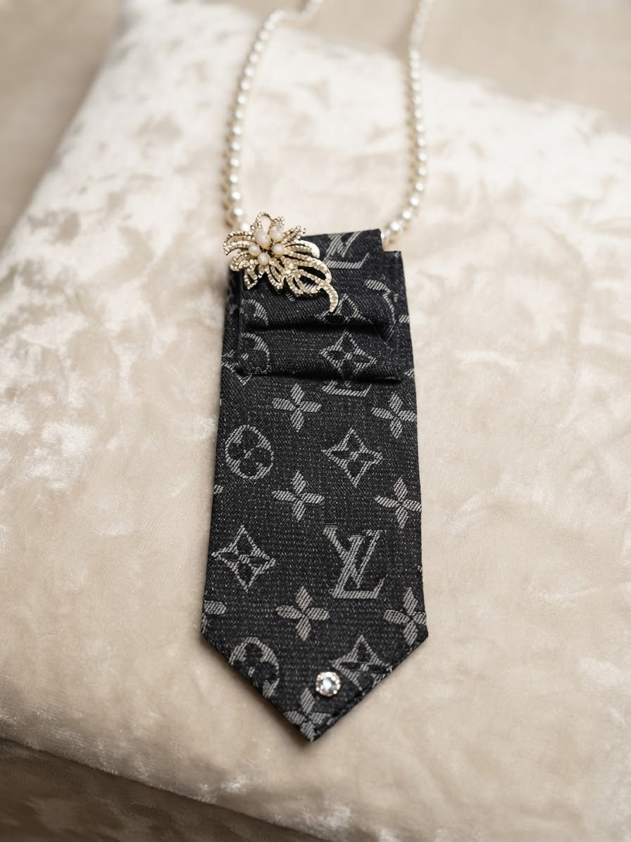 Handcrafted Luxury Pearl Necktie