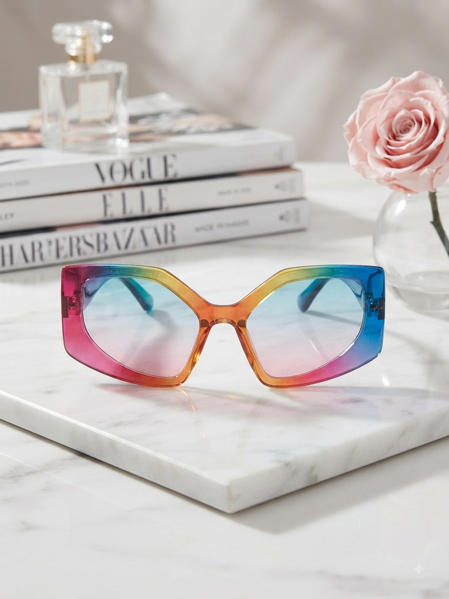 The Muse Collection: Bold Geometric Statement Sunglasses