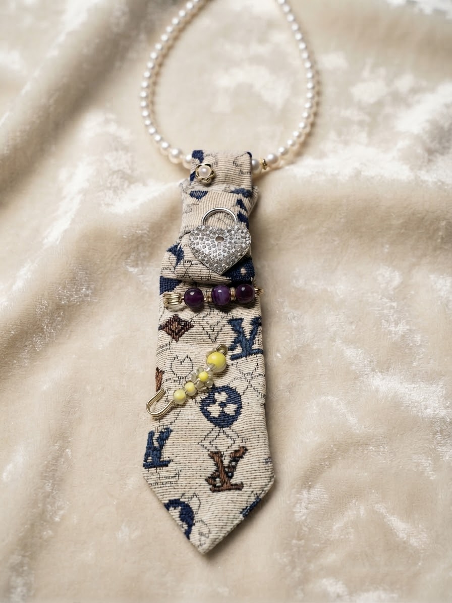 Handcrafted Luxury Pearl Necktie